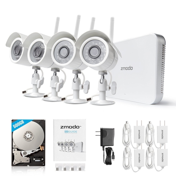 Zmodo 4CH NVR 720p Security Camera System