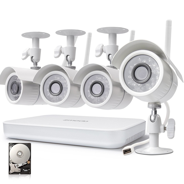 Zmodo 4CH NVR 720p Security Camera System