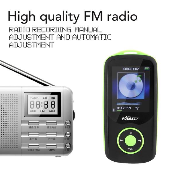 Puersit HiFi Bluetooth 4.0 16GB MP3 Player
