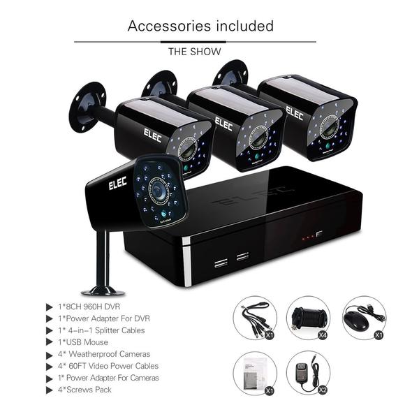 ELEC 4 HDMI 1.0MP Bullet Cameras